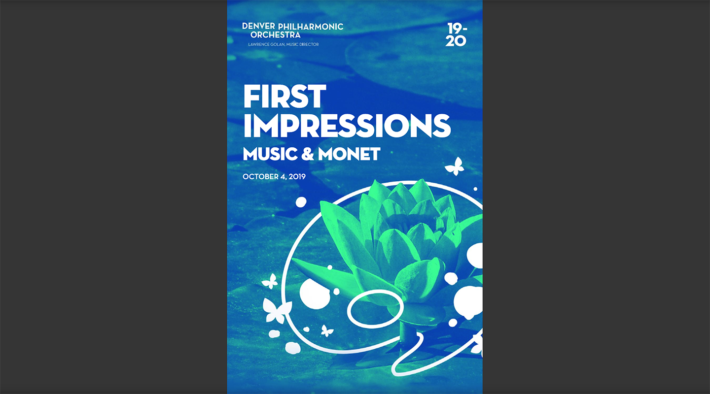 "First Impressions: Music & Monet" program cover